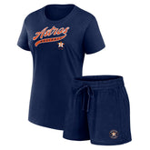 Houston Astros Fanatics Women's Start to Finish T-Shirt & Shorts Combo Pack Shorts