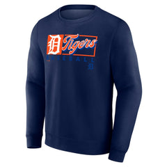 Detroit Tigers Fanatics Focus Fleece Pullover Sweatshirt - Navy Pullover