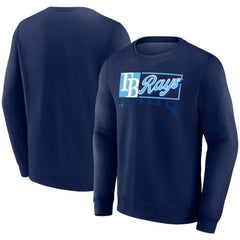 Tampa Bay Rays Fanatics Focus Fleece Pullover Sweatshirt - Navy Pullover