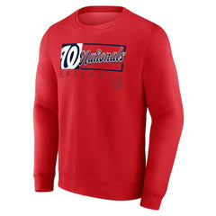 Washington Nationals Fanatics Focus Fleece Pullover Sweatshirt - Red Pullover