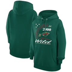 NHL Minnesota Wild Starter Arch City Team Graphic Fleece Pullover Hoodie - Hunter Green