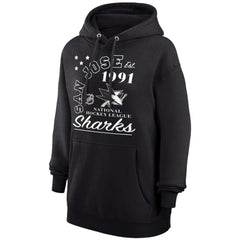 NHL San Jose Sharks Starter Arch City Team Graphic Fleece Pullover Hoodie - Black