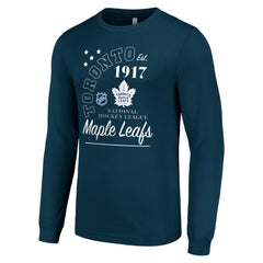 NHL Toronto Maple Leafs Starter Arch City Theme Graphic Long Sleeve T-Shirt - Navy