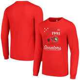NHL Ottawa Senators Starter Arch City Theme Graphic Long Sleeve T-Shirt - Red