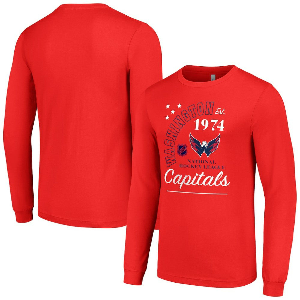 NHL Washington Capitals Starter Arch City Theme Graphic Long Sleeve T-Shirt - Red