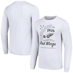 NHL Detroit Red Wings Starter Arch City Theme Graphic Long Sleeve T-Shirt - White