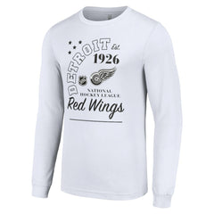 NHL Detroit Red Wings Starter Arch City Theme Graphic Long Sleeve T-Shirt - White