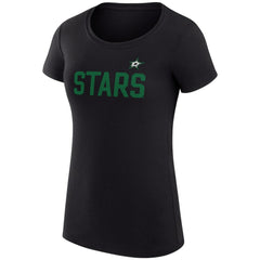 NHL Dallas Stars G-III 4Her by Carl Banks Women's Super-Slim Fit Lightweight Dot Print Team T-Shirt - Black
