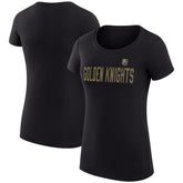 NHL Vegas Golden Knights G-III 4Her by Carl Banks Women's Super-Slim Fit Lightweight Dot Print Team T-Shirt - Black