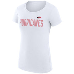 NHL Carolina Hurricanes G-III 4Her by Carl Banks Women's Super-Slim Fit Lightweight Dot Print Team T-Shirt - White