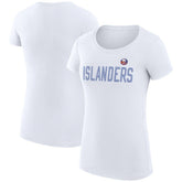 NHL New York Islanders G-III 4Her by Carl Banks Women's Super-Slim Fit Lightweight Dot Print Team T-Shirt - White