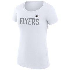 NHL Philadelphia Flyers G-III 4Her by Carl Banks Women's Super-Slim Fit Lightweight Dot Print Team T-Shirt - White