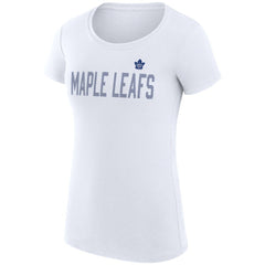 NHL Toronto Maple Leafs G-III 4Her by Carl Banks Women's Super-Slim Fit Lightweight Dot Print Team T-Shirt - White