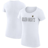 NHL Vegas Golden Knights G-III 4Her by Carl Banks Women's Super-Slim Fit Lightweight Dot Print Team T-Shirt - White