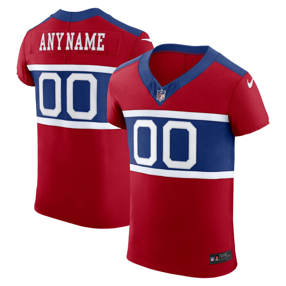 NFL New York Giants Alternate Vapor F.U.S.E. Elite Custom Jersey - Red