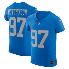 NFL Aidan Hutchinson Detroit Lions Alternate Vapor F.U.S.E. Elite Jersey - Blue