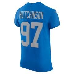 NFL Aidan Hutchinson Detroit Lions Alternate Vapor F.U.S.E. Elite Jersey - Blue