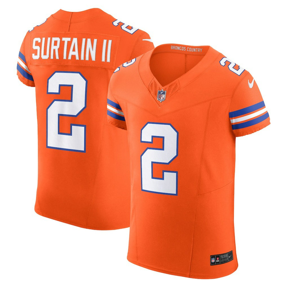NFL Patrick Surtain II Denver Broncos Vapor F.U.S.E. Elite Jersey Vapor F.U.S.E. Elite Jersey - Orange