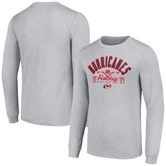 NHL Carolina Hurricanes Starter Puck Long Sleeve T-Shirt - Heather Gray