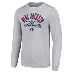 NHL Columbus Blue Jackets Starter Puck Long Sleeve T-Shirt - Heather Gray