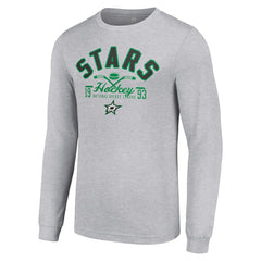 NHL Dallas Stars Starter Puck Long Sleeve T-Shirt - Heather Gray