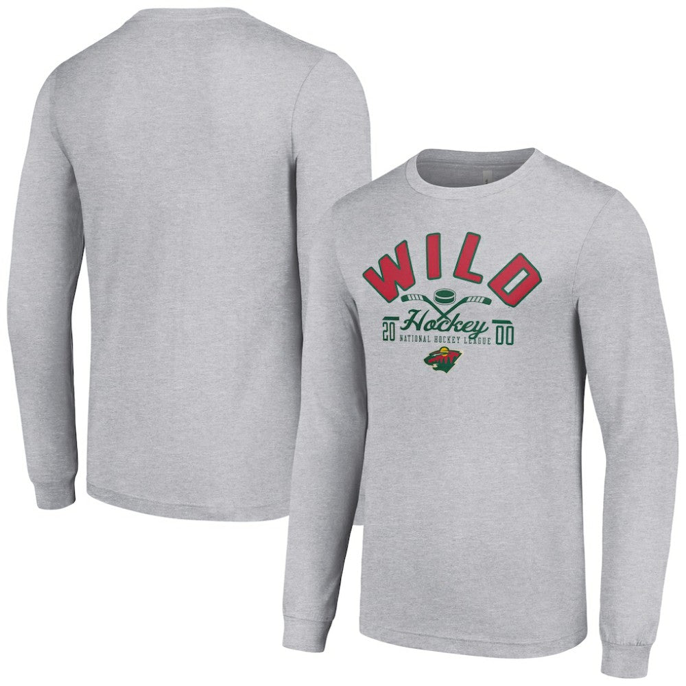 NHL Minnesota Wild Starter Puck Long Sleeve T-Shirt - Heather Gray