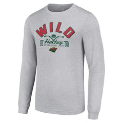 NHL Minnesota Wild Starter Puck Long Sleeve T-Shirt - Heather Gray