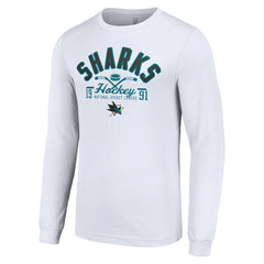 NHL San Jose Sharks Starter Puck Long Sleeve T-Shirt - White