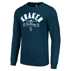 NHL Seattle Kraken Starter Puck Long Sleeve T-Shirt - Deep Sea Blue