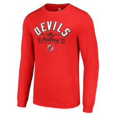 NHL New Jersey Devils Starter Puck Long Sleeve T-Shirt - Red