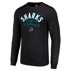 NHL San Jose Sharks Starter Puck Long Sleeve T-Shirt - Black