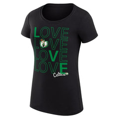 Boston Celtics G-III 4Her by Carl Banks Women's Super-Slim Fit Lightweight Basketball Love T-Shirt Black