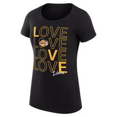 Los Angeles Lakers G-III 4Her by Carl Banks Women's Super-Slim Fit Lightweight Basketball Love T-Shirt Black
