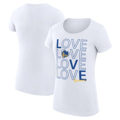 Golden State Warriors G-III 4Her by Carl Banks Women's Super-Slim Fit Lightweight Basketball Love T-Shirt White