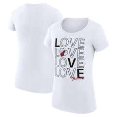 Miami Heat G-III 4Her by Carl Banks Women's Super-Slim Fit Lightweight Basketball Love T-Shirt White