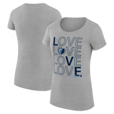 Memphis Grizzlies G-III 4Her by Carl Banks Women's Super-Slim Fit Lightweight Basketball Love T-Shirt Heather Gray