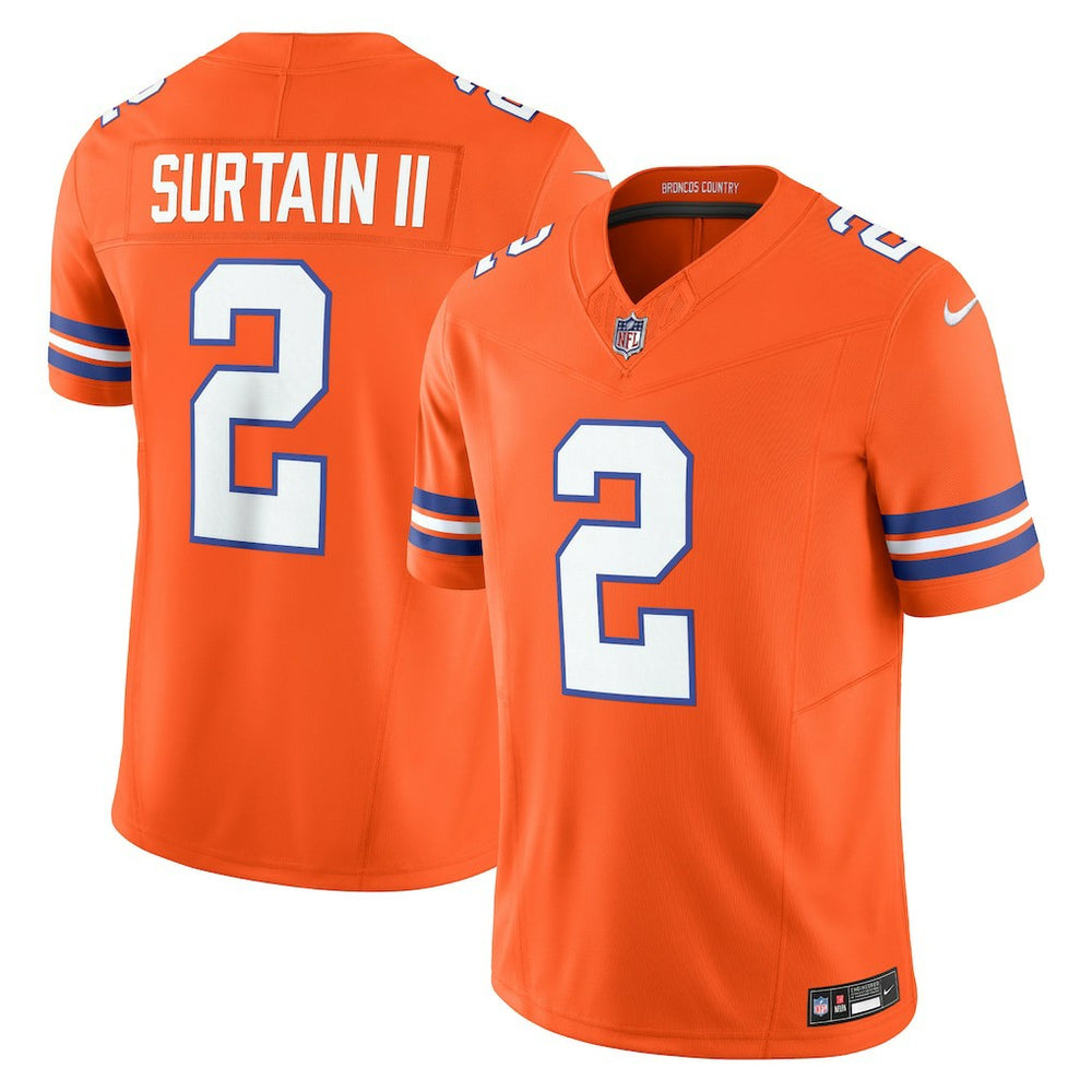 NFL Patrick Surtain II Denver Broncos Alternate Mile High Collection 1977 Throwback Vapor F.U.S.E. Limited Jersey - Orange
