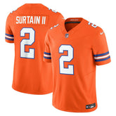 Patrick Surtain II Denver Broncos Alternate Mile High Collection 1977 Throwback Vapor F.U.S.E. Limited Jersey Orange