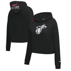 Miami Heat Pro Standard Women's 2023/24 City Edition Cropped Pullover Hoodie Black