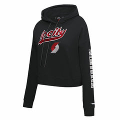 Portland Trail Blazers Pro Standard Women's 2023/24 City Edition Cropped Pullover Hoodie Black