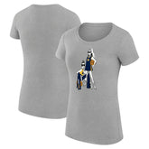 Indiana Pacers G-III 4Her by Carl Banks Women's Super-Slim Fit Lightweight Basketball Girls T-Shirt Heather Gray
