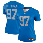Aidan Hutchinson Detroit Lions Women's Alternate Legend Player Performance Top Blue