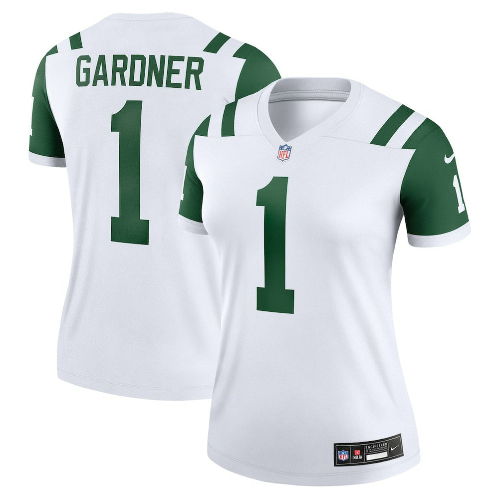Ahmad Sauce Gardner New York Jets Women's Alternate Legend Player Performance Top Classic Alternate White