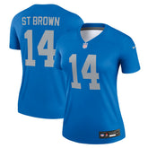Amon-Ra St. Brown Detroit Lions Women's Alternate Legend Player Performance Top Blue