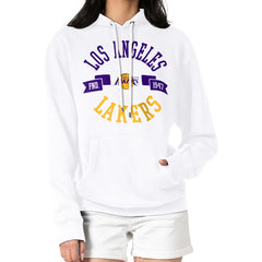 Los Angeles Lakers G-III 4Her by Carl Banks Women's City Pullover Hoodie White