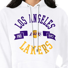 Los Angeles Lakers G-III 4Her by Carl Banks Women's City Pullover Hoodie White