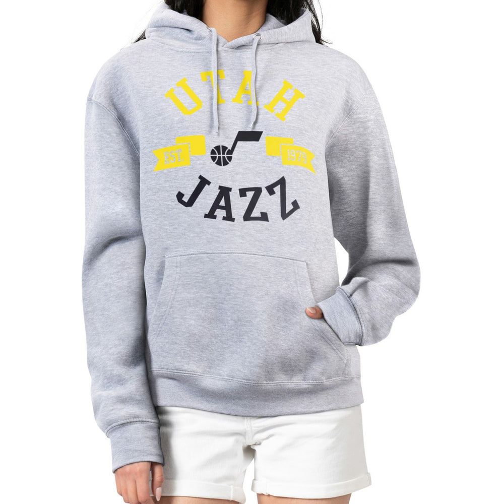 Utah Jazz G-III 4Her by Carl Banks Women's City Pullover Hoodie Heather Gray
