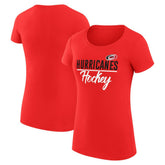 NHL Carolina Hurricanes G-III 4Her by Carl Banks Women's Super-Slim Fit Lightweight Team Sport T-Shirt - Red