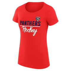 NHL Florida Panthers G-III 4Her by Carl Banks Women's Super-Slim Fit Lightweight Team Sport T-Shirt - Red