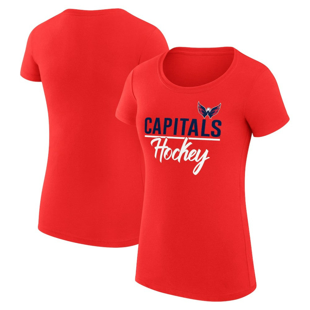 NHL Washington Capitals G-III 4Her by Carl Banks Women's Super-Slim Fit Lightweight Team Sport T-Shirt - Red